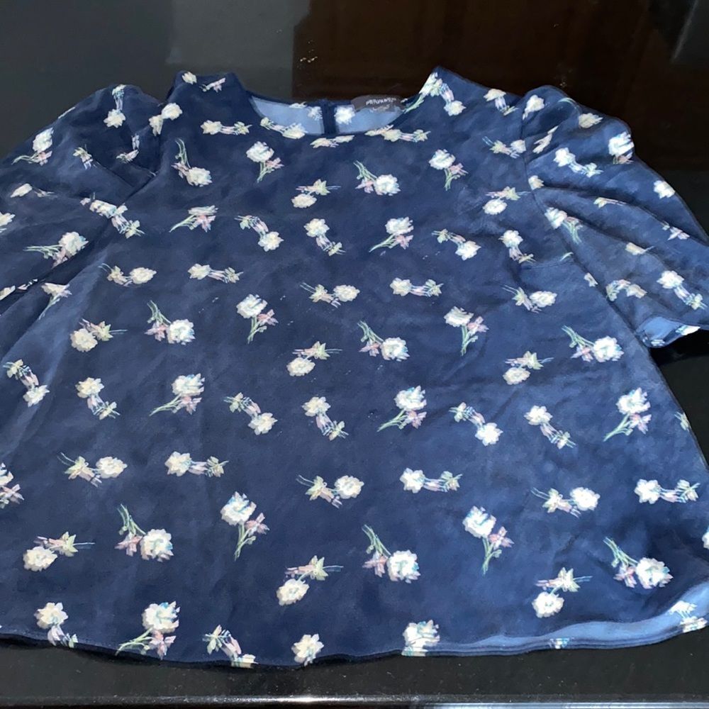 Short sleeve Primark size 16 blouse in navy stonewash